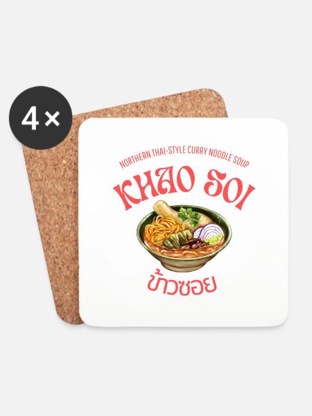 Khao Soi - Coasters (set of 4) - white