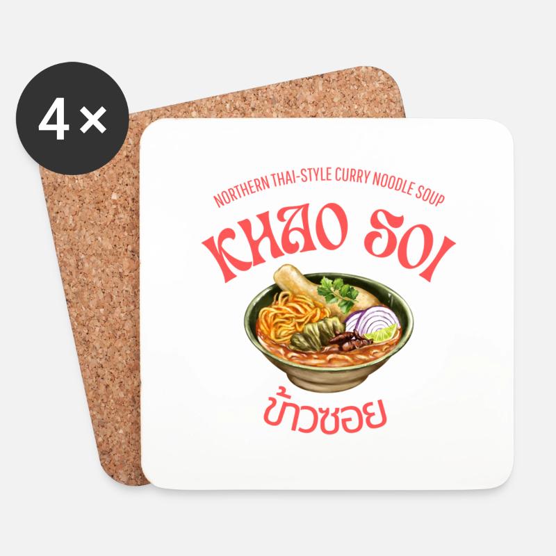 Khao Soi - Untersetzer (4er-Set) - Weiß