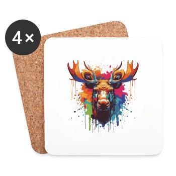Elk - Coasters (set of 4) - white - Front