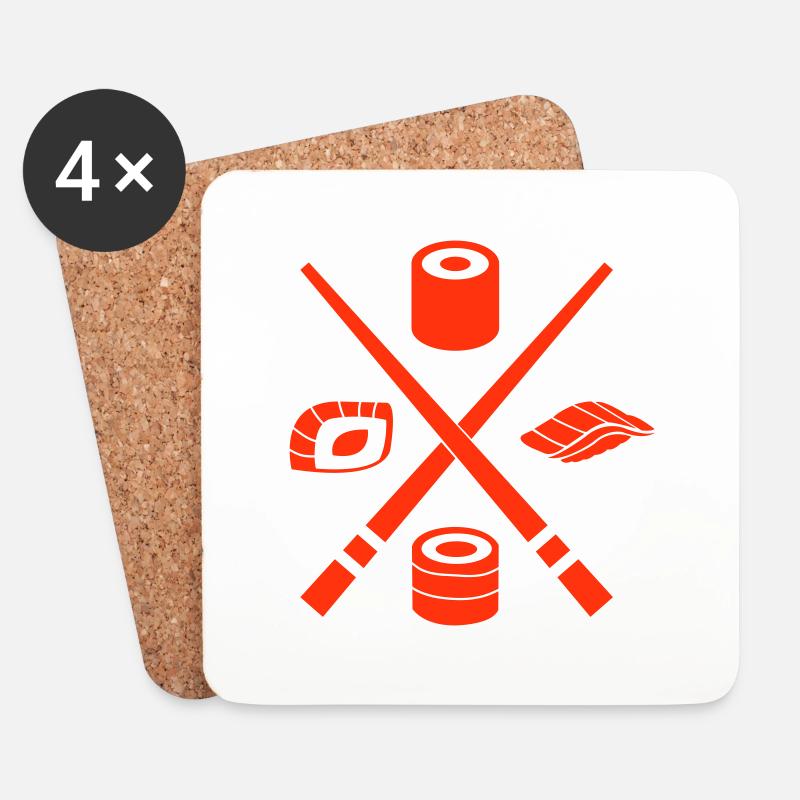 sushi - Untersetzer (4er-Set) - Weiß