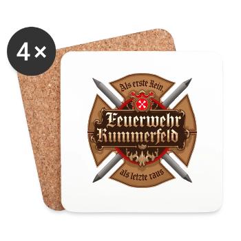 Feuerwehr Kummerfeld - Untersetzer (4er-Set) - Weiß - Vorne