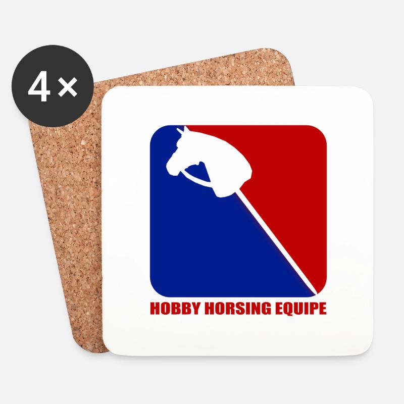 Hobby Horsing Equipe - Coasters (set of 4) - white