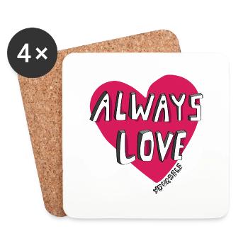 Always Love Yourself - Coasters (set of 4) - white - Front