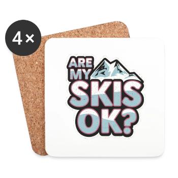 Are My Skis Ok 9 - Untersetzer (4er-Set) - Weiß - Vorne