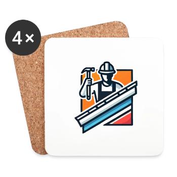 Roofer icon - Coasters (set of 4) - white - Front