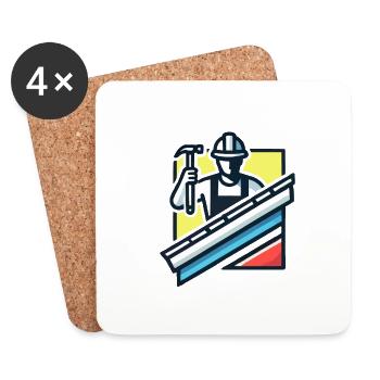 Roofer icon - Coasters (set of 4) - white - Front