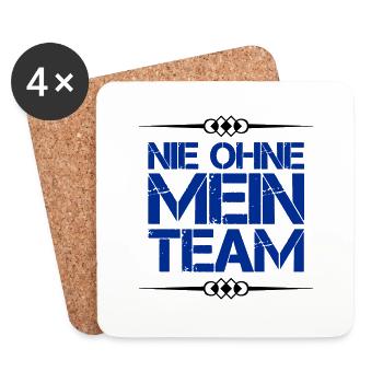 Mein Team - Untersetzer (4er-Set) - Weiß - Vorne