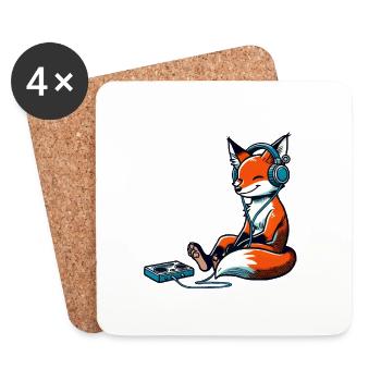 Fox Music - Coasters (set of 4) - white - Front