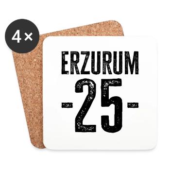 Erzurum 25 – Stolz auf Tradition und Stärke - Untersetzer (4er-Set) - Weiß - Vorne