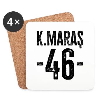 Kahramanmaraş 46 – Histoire de la Turquie - Dessous de verre (lot de 4) - blanc - Devant