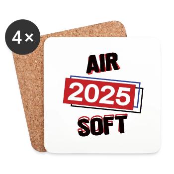 Airsoft Spielerin Airsoftspielerin 2025 - Untersetzer (4er-Set) - Weiß - Vorne
