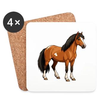 Moulinet New Forest Pony - Dessous de verre (lot de 4) - blanc - Devant