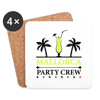 mallorca party crew - Untersetzer (4er-Set) - Weiß - Vorne