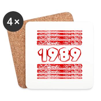 Year 1989 - Coasters (set of 4) - white - Front