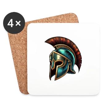 Sparta Helmet - Coasters (set of 4) - white - Front
