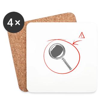 A huge trick - Coasters (set of 4) - white - Front