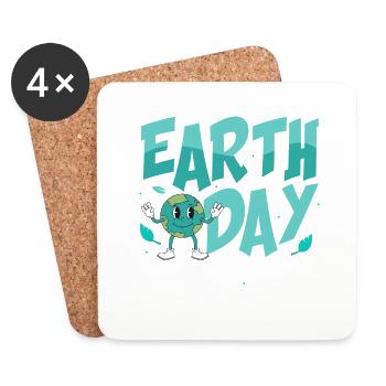 Earth Day Every Day Environmental Planet - Untersetzer (4er-Set) - Weiß - Vorne