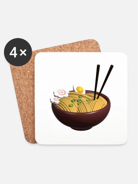 Ramen Schüssel - Untersetzer (4er-Set) - Weiß