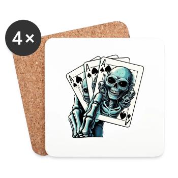 Alien Card Game - Coasters (set of 4) - white - Front