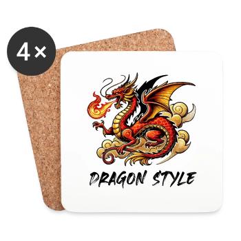 China Dragon 1 - Coasters (set of 4) - white - Front