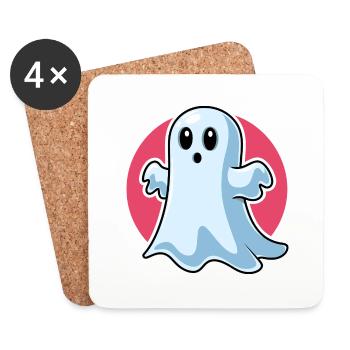 Spooky Cute Ghost - Coasters (set of 4) - white - Front