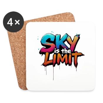 sky is the limit - Coasters (set of 4) - white - Front