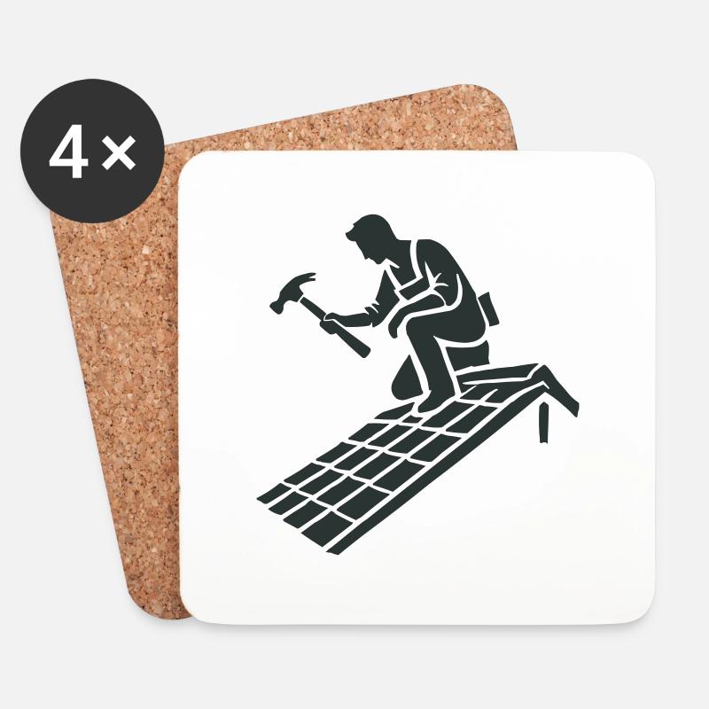 dachdecker - Untersetzer (4er-Set) - Weiß
