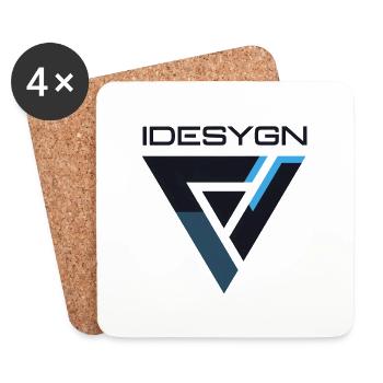 Futuristic-iconic-logo - Coasters (set of 4) - white - Front