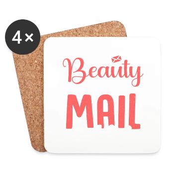 This Beauty Handles Mail Like A Beast Postal Worke - Untersetzer (4er-Set) - Weiß - Vorne
