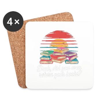Bruh Did You Even Return Your Books 7 - Untersetzer (4er-Set) - Weiß - Vorne