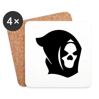 Skull - Coasters (set of 4) - white - Front