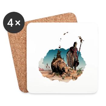 The Sorcerer and the Lion - Coasters (set of 4) - white - Front