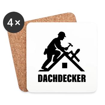 Dachdecker - Untersetzer (4er-Set) - Weiß - Vorne