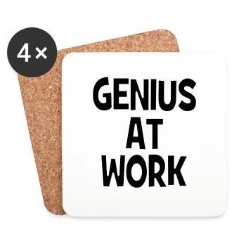 Le génie à l’œuvre - Genie bei der Arbeit - Dessous de verre (lot de 4) - blanc - Devant