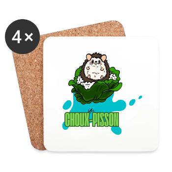 Choupisson - Dessous de verre (lot de 4) - blanc - Devant