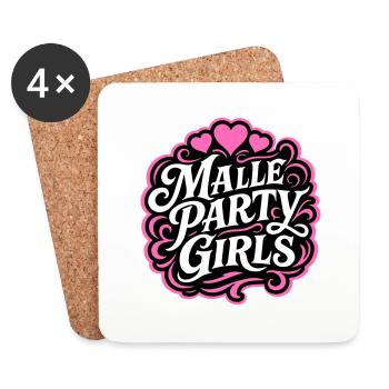 Malle Party Girls - Untersetzer (4er-Set) - Weiß - Vorne