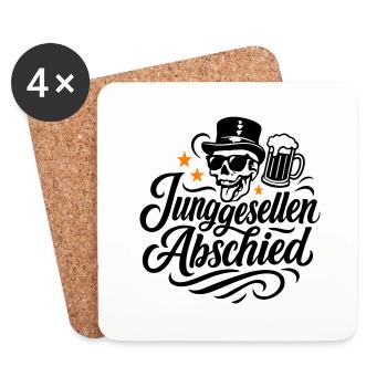 Junggesellen Abschied Party Jga - Untersetzer (4er-Set) - Weiß - Vorne