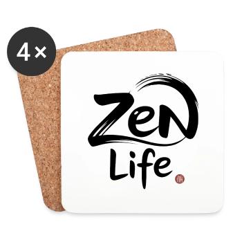 Zen Life - Dessous de verre (lot de 4) - blanc - Devant