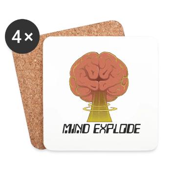 mind explode - Coasters (set of 4) - white - Front