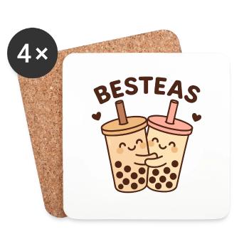 Besties - Untersetzer (4er-Set) - Weiß - Vorne
