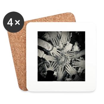 All in our Hands - Coasters (set of 4) - white - Front