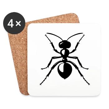 Ant - Coasters (set of 4) - white - Front