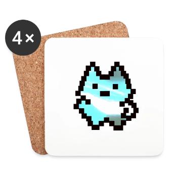 Kleiner Pixel-Kerl - Untersetzer (4er-Set) - Weiß - Vorne