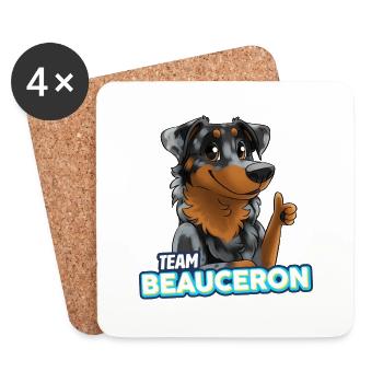 TEAM Beauceron - Arlequin - Dessous de verre (lot de 4) - blanc - Devant