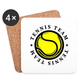 Tennis Sports d’équipe - Dessous de verre (lot de 4) - blanc - Devant