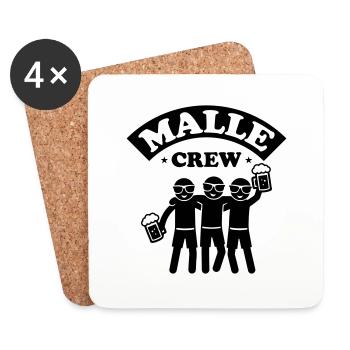 Malle Crew Party - Untersetzer (4er-Set) - Weiß - Vorne