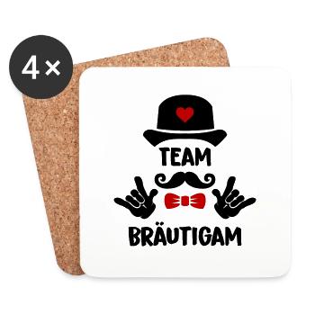 Team Groom - Coasters (set of 4) - white - Front