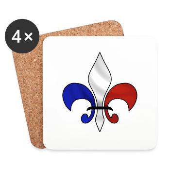 france - Dessous de verre (lot de 4) - blanc - Devant
