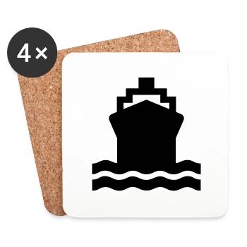 ship,container ship,tank ship,shipowner,panamax, - Coasters (set of 4) - white - Front