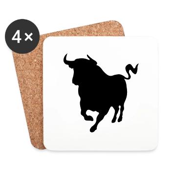taurus - Coasters (set of 4) - white - Front